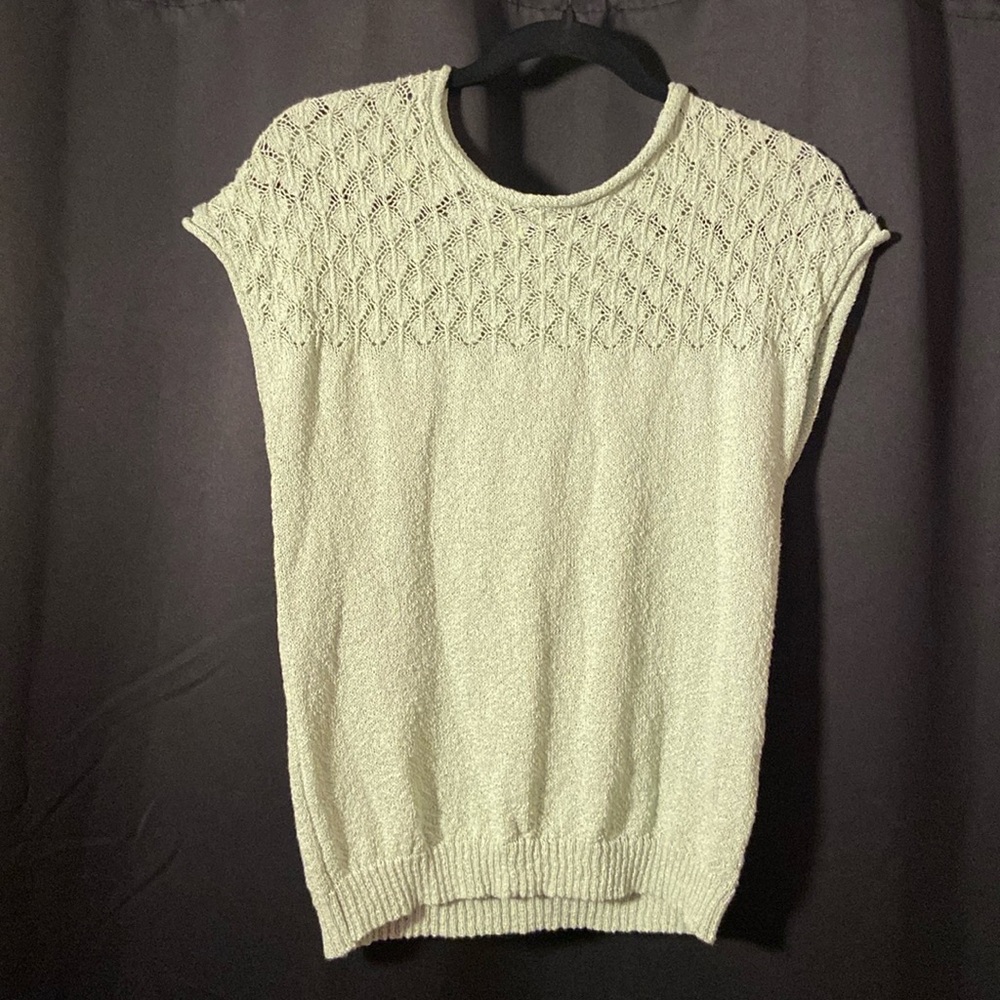 Mint Green Crochet Sweater Top Size S New W/Tags Never Worn